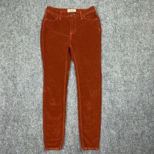 Free People Pants Womens Sz 26 Rust Orange Corduroy Skinny Hipster Fall staple